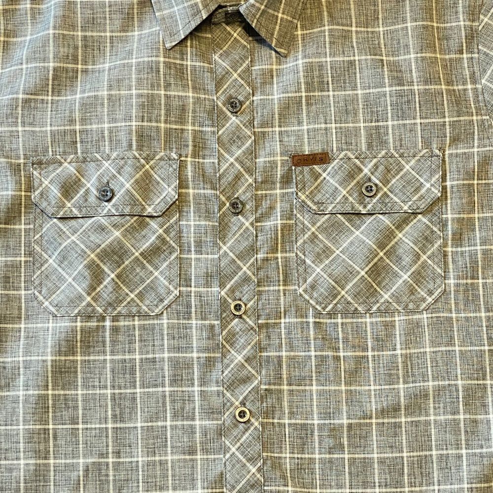 Orvis Classic Collection Plaid Tech Button-Up Short Sleeve Shirt - Picture 8 of 11